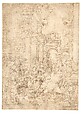 Adoration of the Magi, Flemish  , first quarter of the sixteenth century, Pen and light brown and grayish brown ink over traces of black chalk; original borderline all around., Flemish, Antwerp
